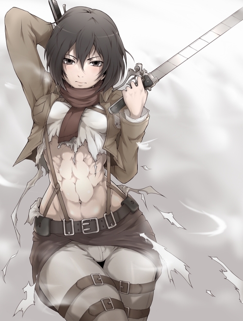 Attack On Titan Ode To Mikasa S 6 Pack Abs Anime Diet