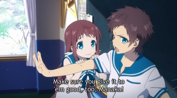 Hikaru and Manaka, childhood friends